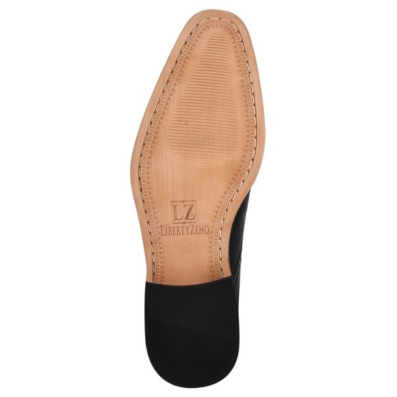 LIBERTYZENO Mens Tread Design Genuine Leather Lace Up Oxford Dress Shoes
